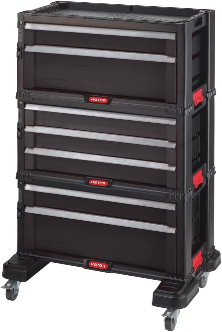 Keter Module Servante 7 Tiroirs, servante d’atelier pour petits et grands outils
