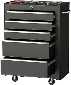 servante d'atelier HOMCOM vide 5 tiroirs