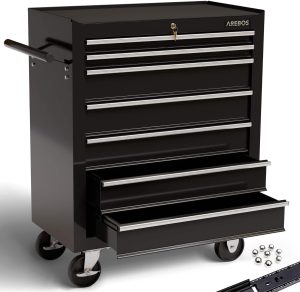 chariot d'atelier AREBOS 7 tiroirs